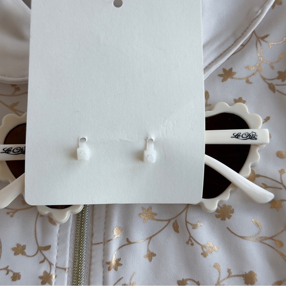 LeChic Toddler Little Girls One Piece Swimsuit & Sunglasses Set Size 2 NWT NEW - Picture 4 of 12